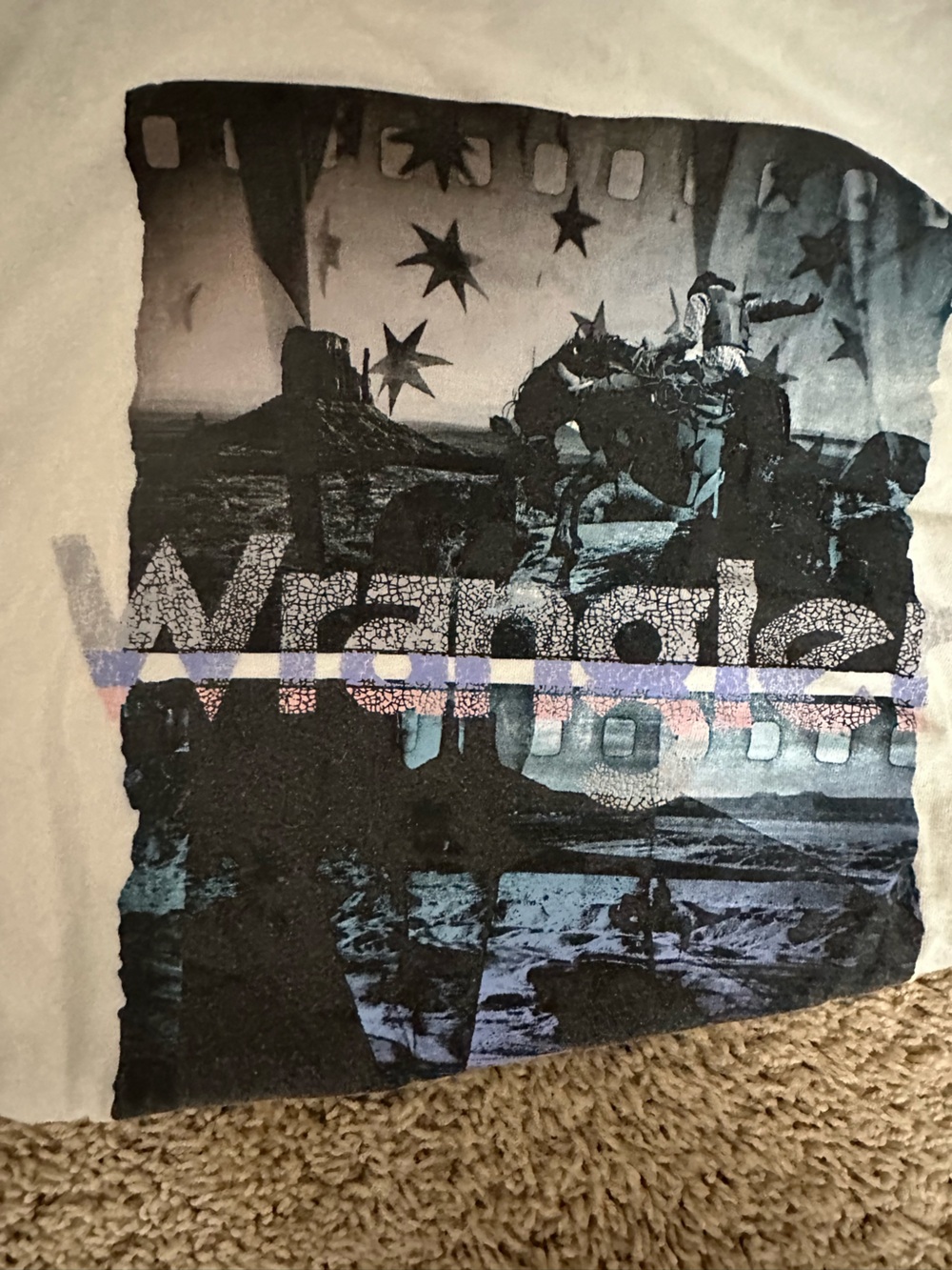 Wrangler Blue and Black Graphic T- shirt